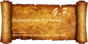 Gyöngyössy Piroska névjegykártya