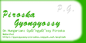 piroska gyongyossy business card